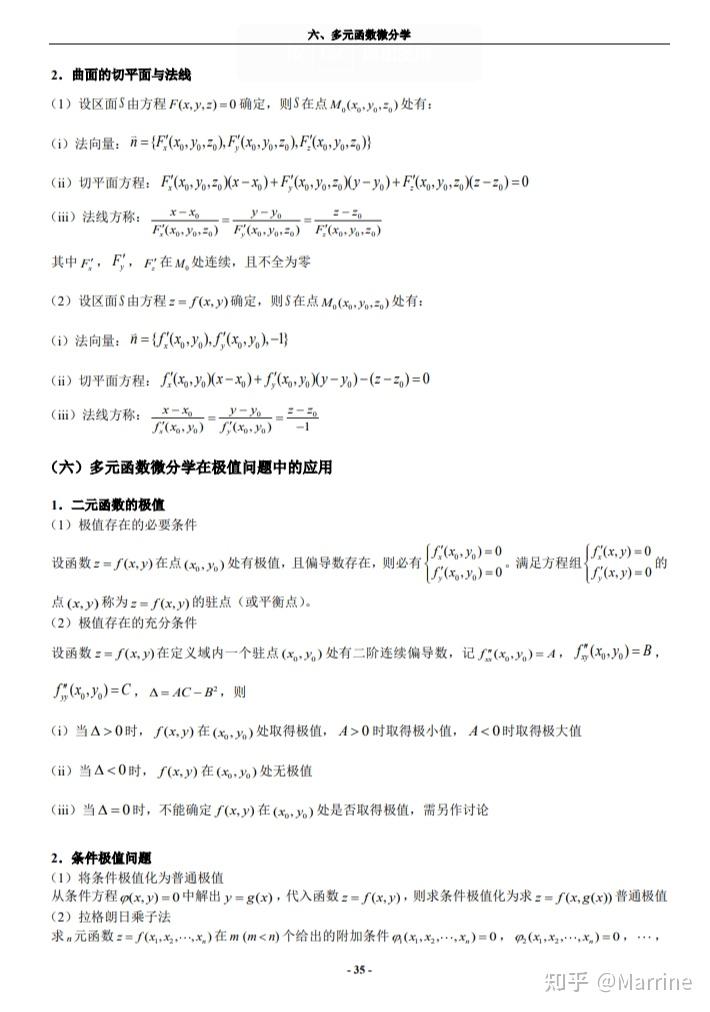 多元函数微分学